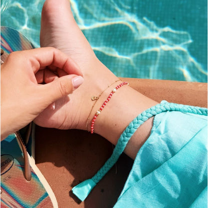 Miyuki anklet - mix nude