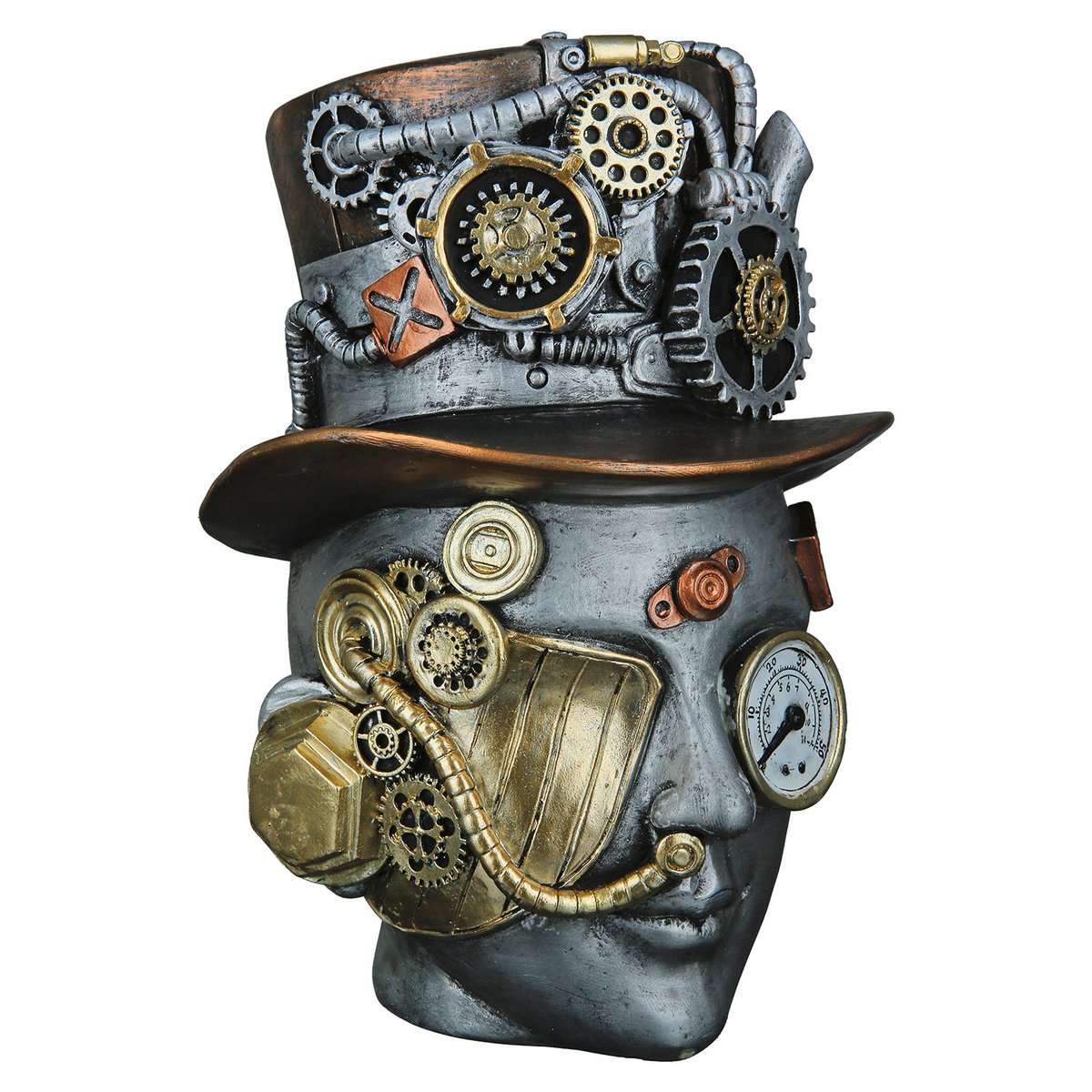 Poly sculpture "Steampunk Female"