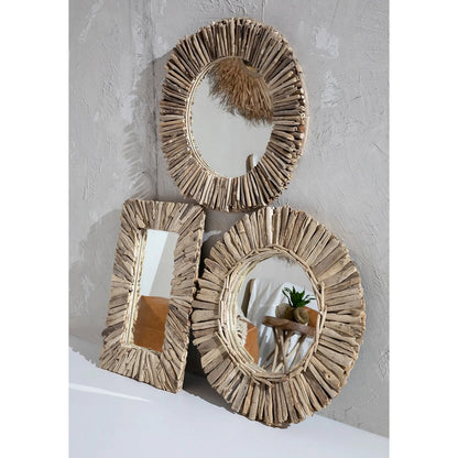 The Driftwood Framed Mirror - Natural - M