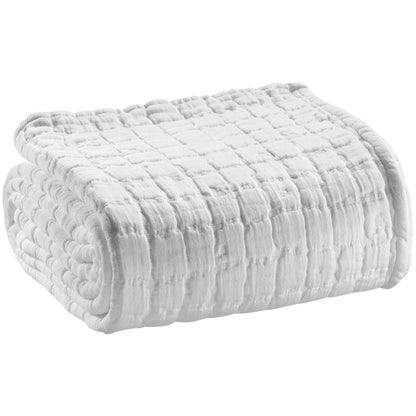 Bedspread stonewashed Swami White 180 x 260