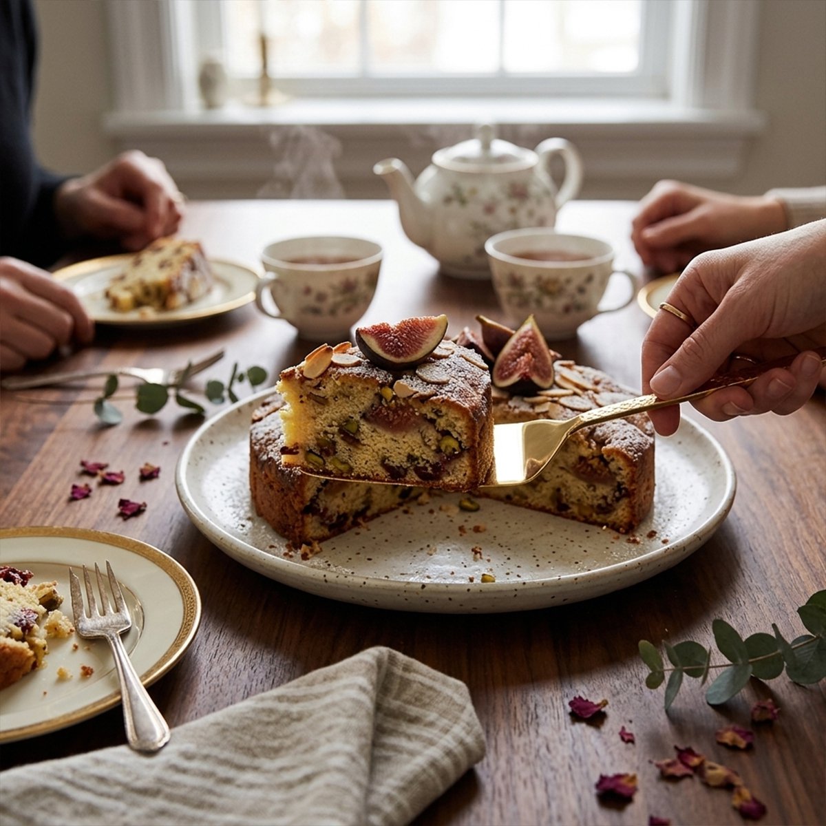 Golden geometric pie server