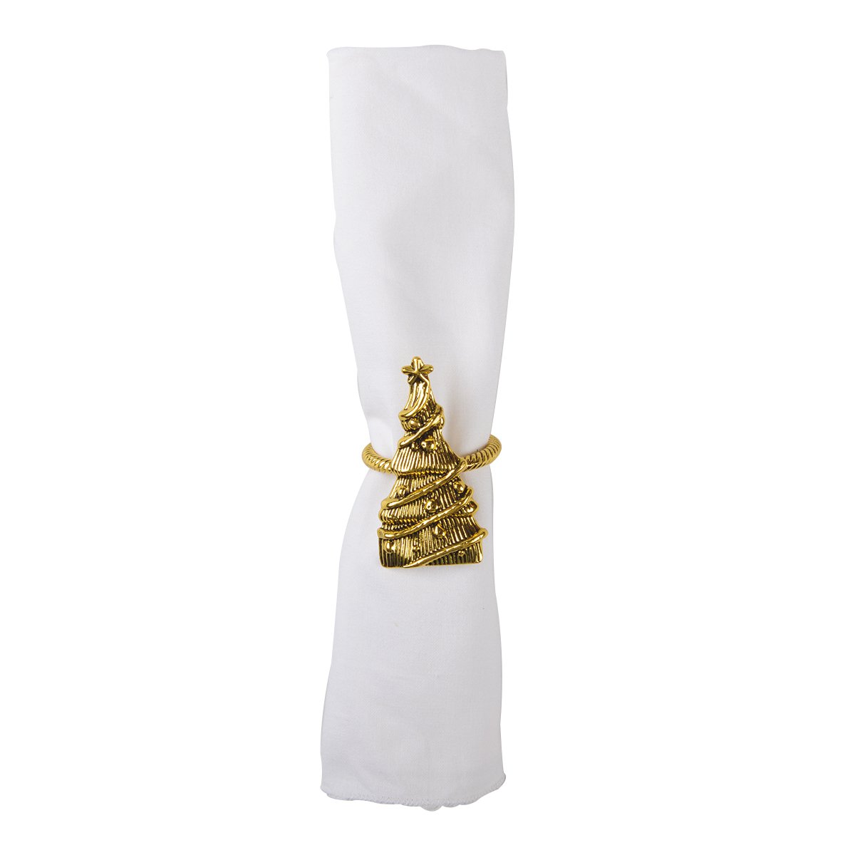 GOLD FIRST NAPKIN RING - SET OF 4