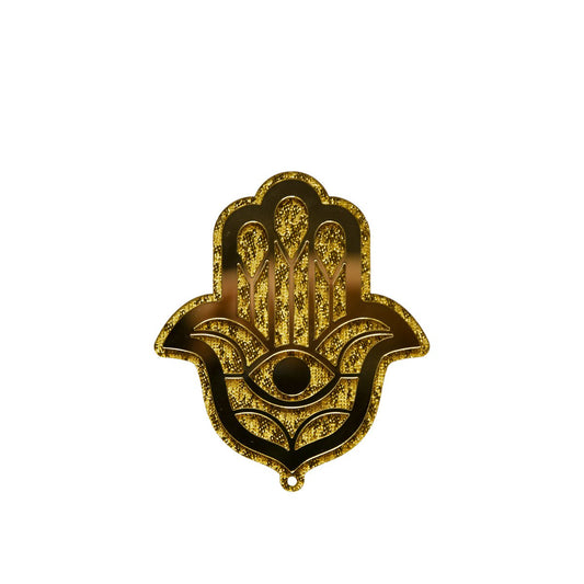 Golden decorative hand 9.7x11.3x0.5cm