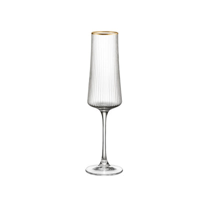 Champagne flutes gilded edge 210ml - Lot of 6