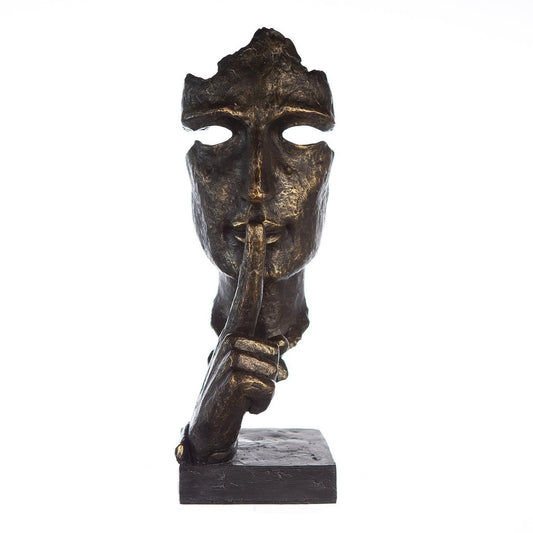 Poly sculpture "Silence" bronze/gray