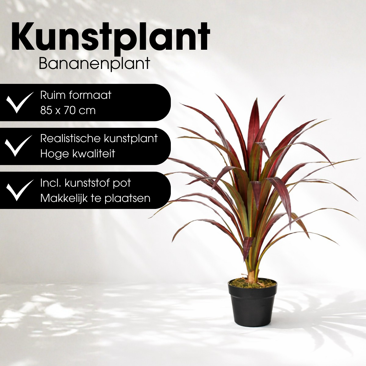 Artificial Plant Banana Tree Red