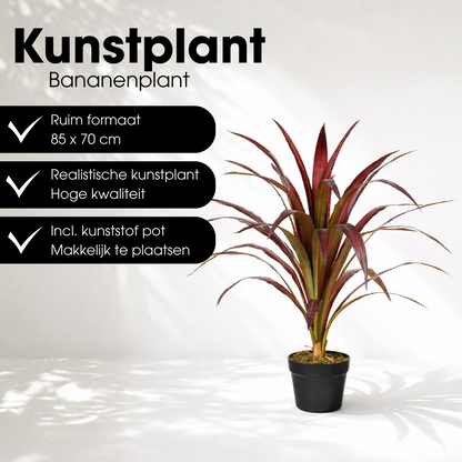 Artificial Plant Banana Tree Red