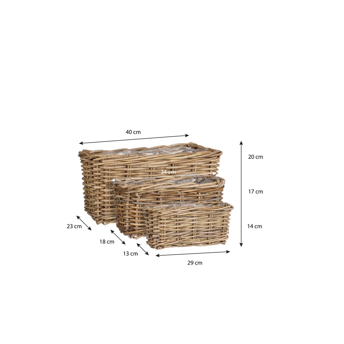 Plant basket set outdoor Marcia Gray