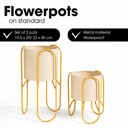 Flowerpot inside Danube Yellow
