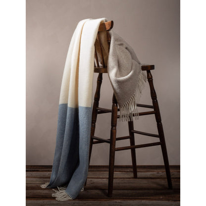 Wool Throw Blanket SKY STRIPE