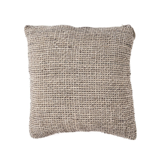 The Linen Grain Cushion Cover - Natural Black