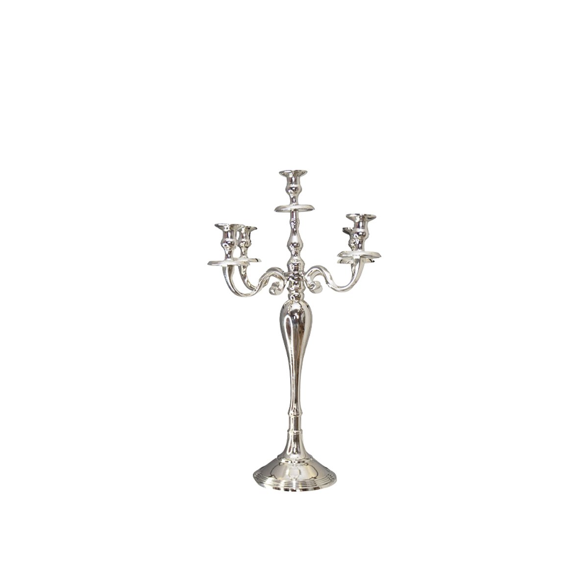 6 60cm silver light candle holder