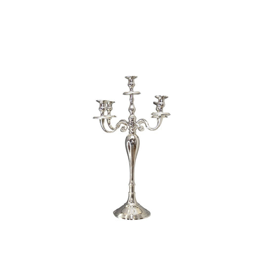 6 60cm silver light candle holder