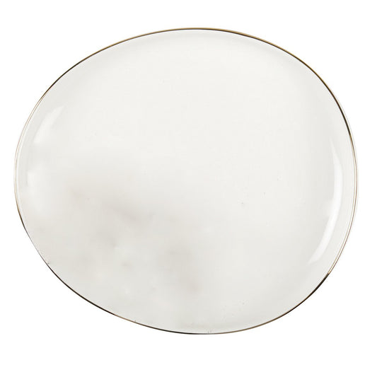 Ceramic white flat plate