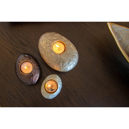8x6.5x3.5cm white aluminum candle holder