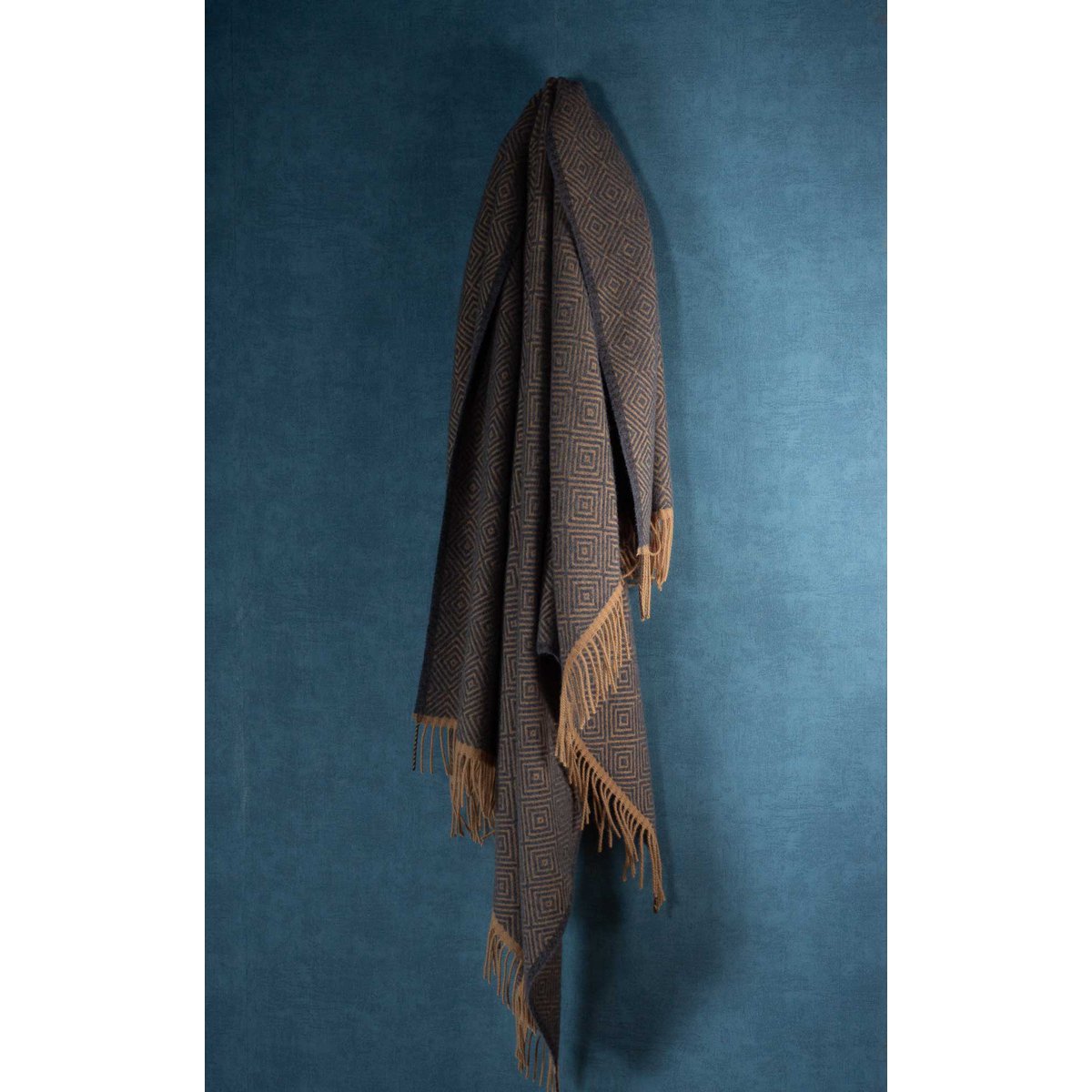 Wool Throw Blanket VENEZIA Blue