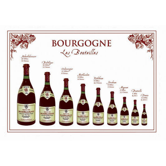 Burgundy Bottle Tea Towel