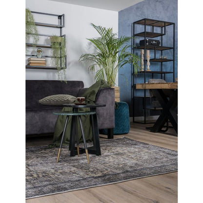 Rug Mila Anthracite / Green 160 x 230 cm