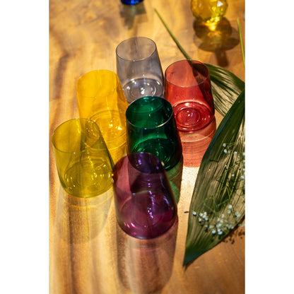 Water glasses 6 colors 300ml - Lot of 6