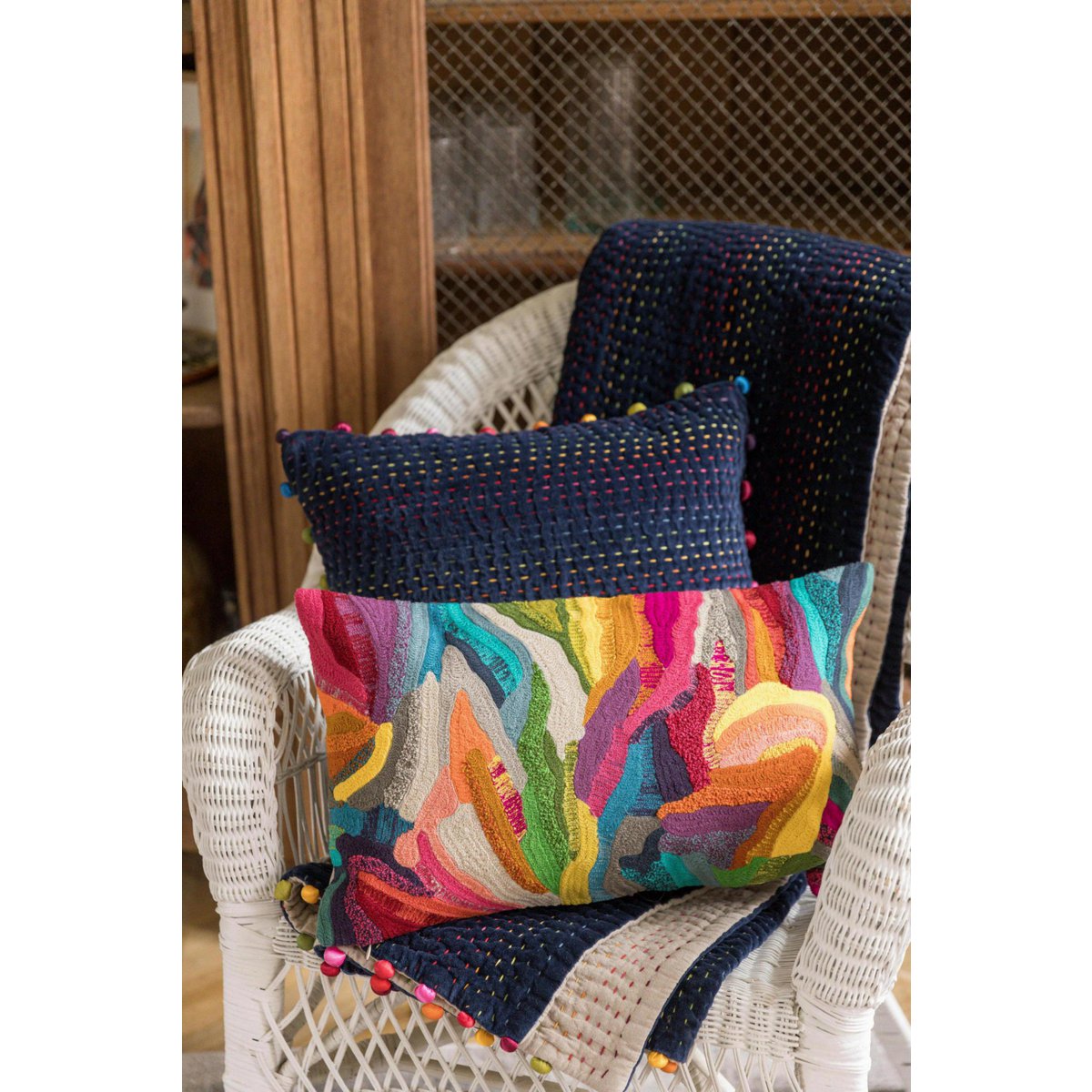 Coussin Gastounet Cobalt 45 x 45