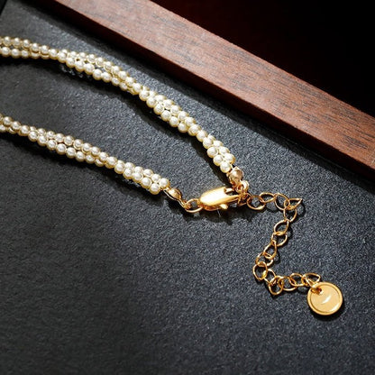 Twisted Pearl Strand Pendant Necklace