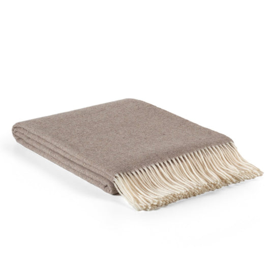 Merino/cashmere Throw Blanket MILANO - brown