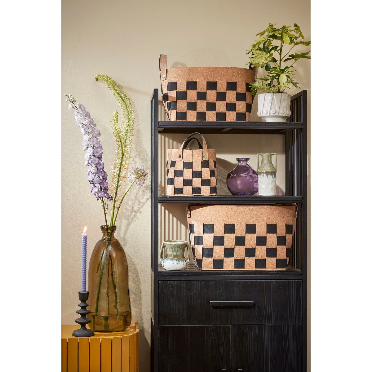 Storage basket set Black