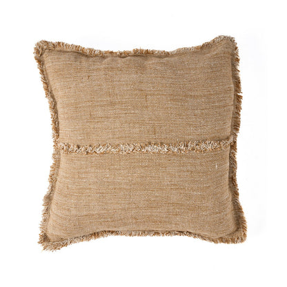 The Sahara Fringe Cushion Cover - Natural Brown - 50x50