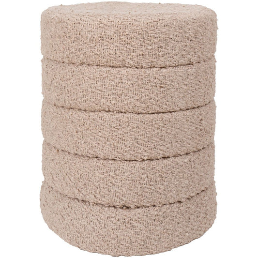 Pouf Rosa Beige 53 x ø43 cm