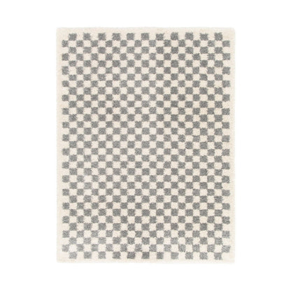 Tapis à poil haut doux et confortable CHECKERS