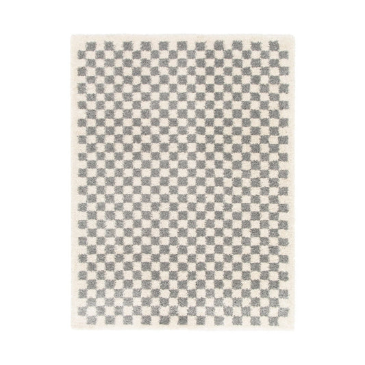 Tapis à poil haut doux et confortable CHECKERS