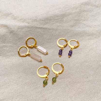 Earrings Amethyst - Gold