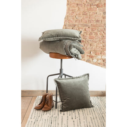 Plain cushion Fara Thyme 30 x 50
