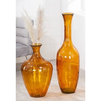 Glass floor vase "Arturo" amber