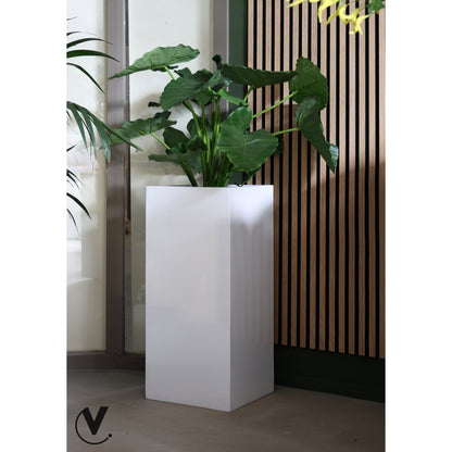Column/planter - Mont Blanc Shiny White L35 x B35 x H80cm