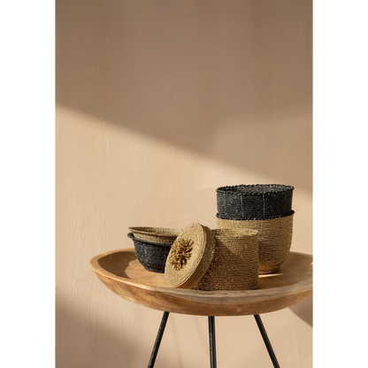 The Beaded Bowl Low - Black - S