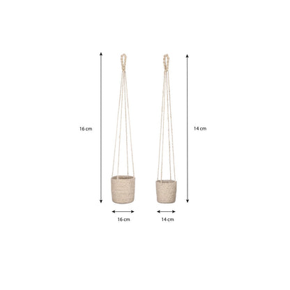 Plantenmand set Atlantic Crème