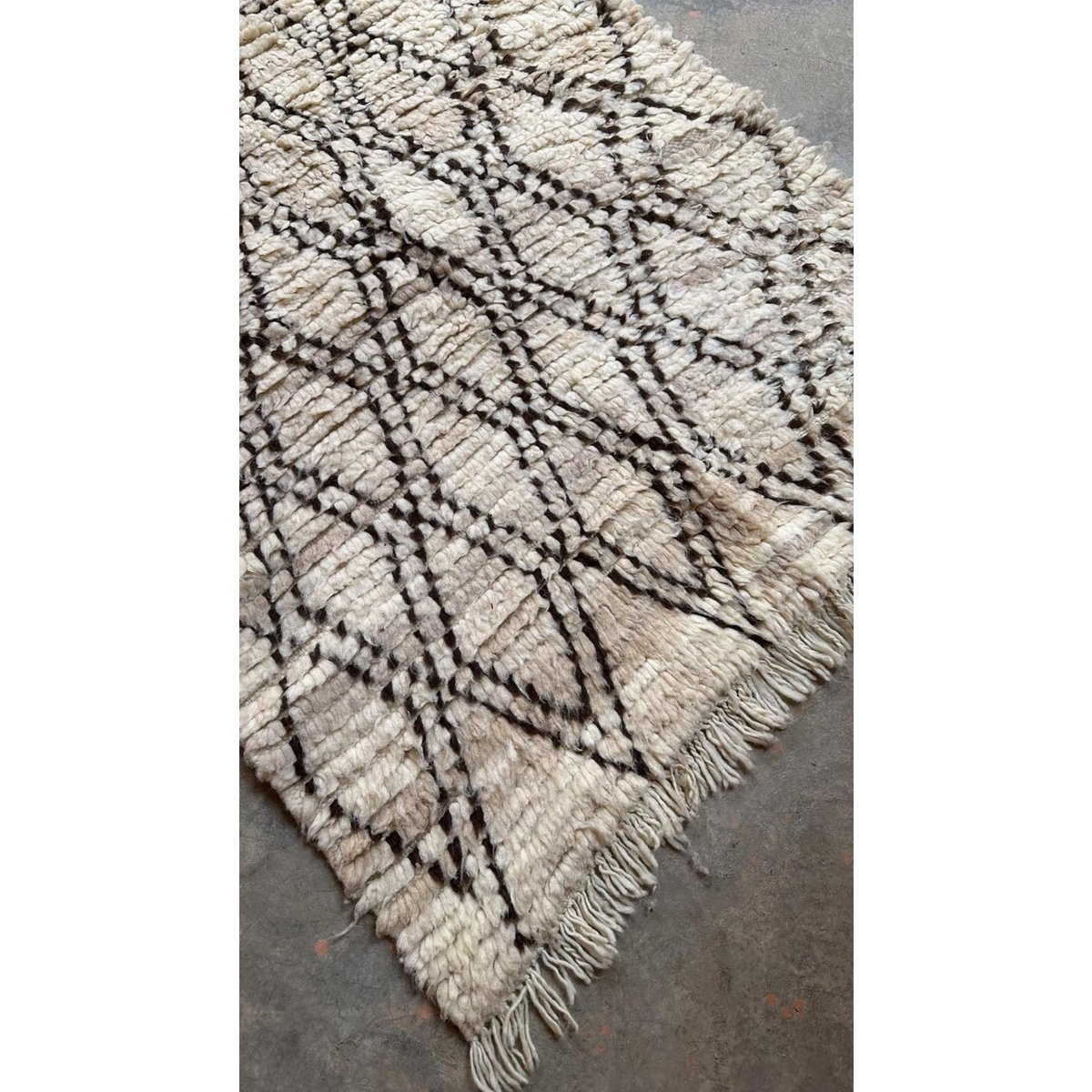 Pure wool Moroccan Berber hallway rug 96 x 220 cm