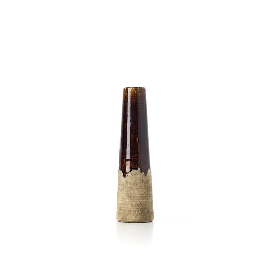 The Amber Cone Vase - Concrete Brown - S