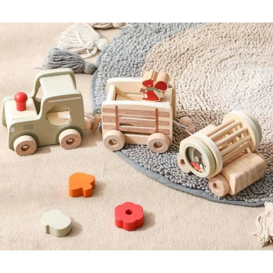 Wooden Train Learning Toy
