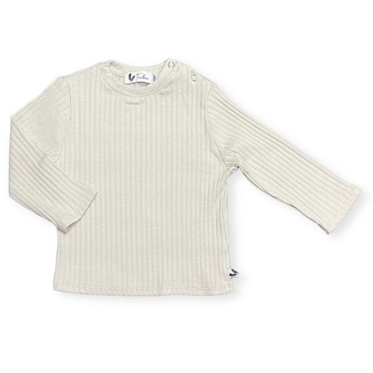 Longsleeve wide rib jersey natural beige