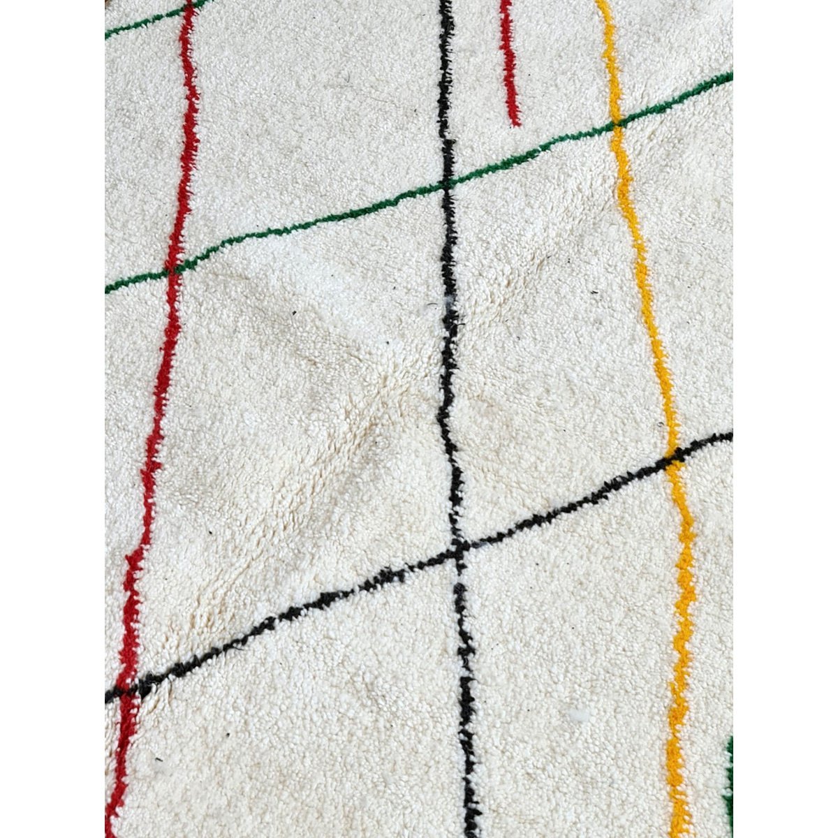 Colorful pure wool Berber rug 160 x 255 cm