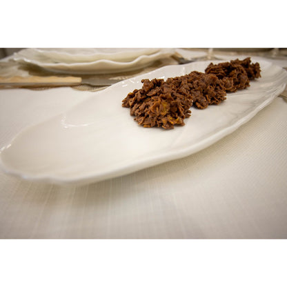 37cm white oval oval dish
