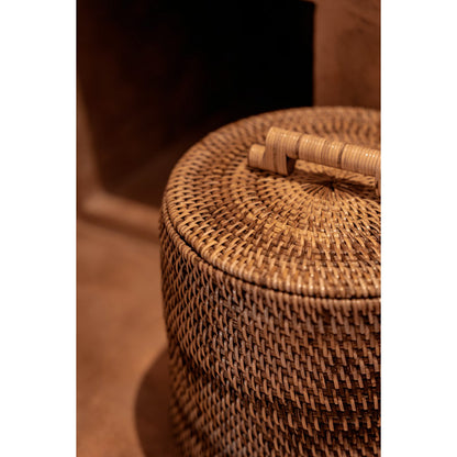 The Rattan Bin High - Natural Brown
