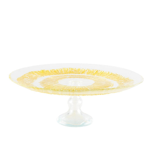 Golden pie dish 28x28x13cm - Sun