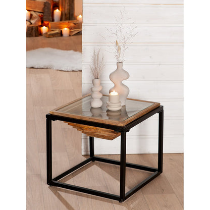 Square side table Moorea, width 44.5 cm