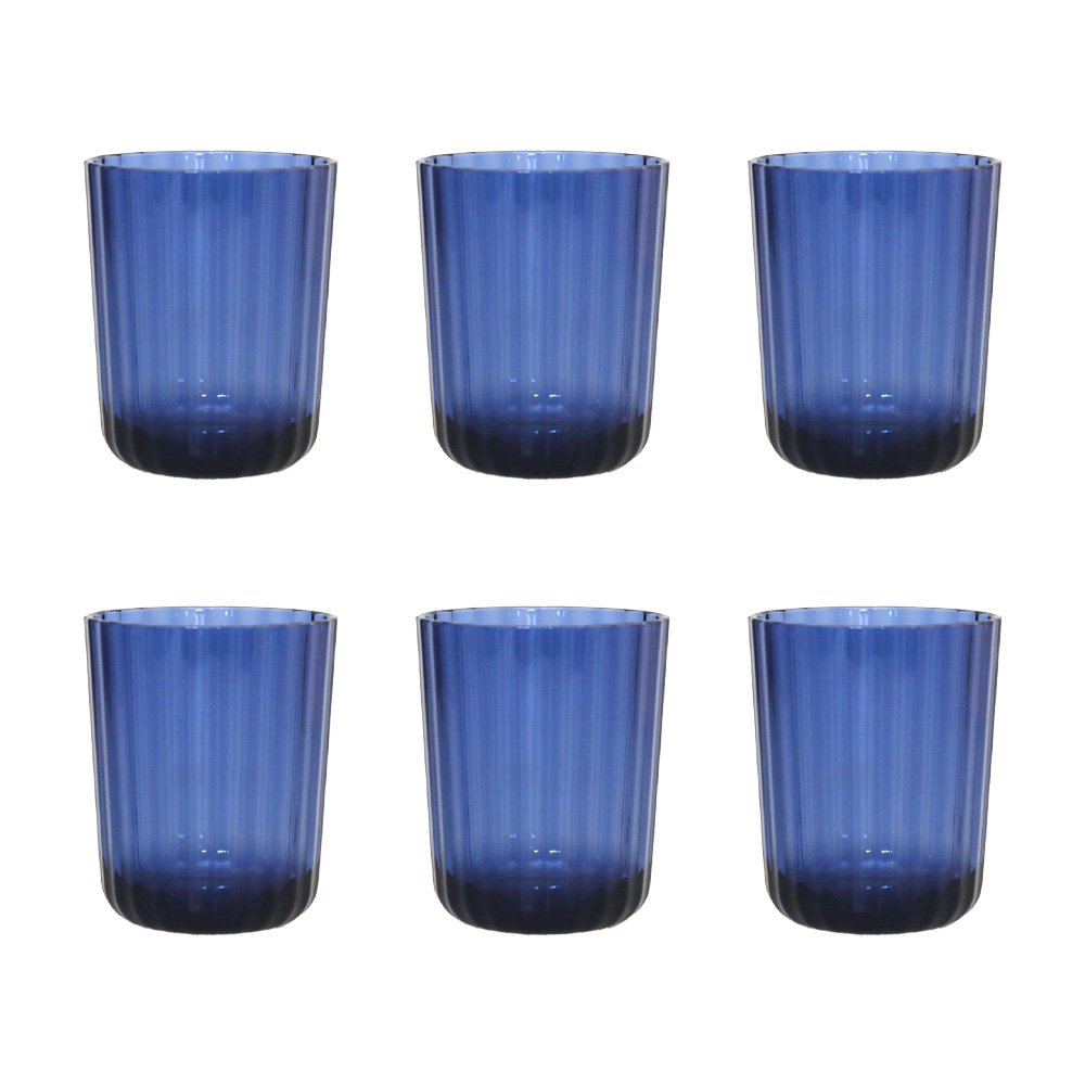 Acrylic blue water glasses - Lot of 6