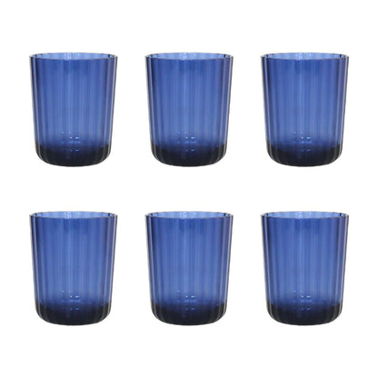 Acrylic blue water glasses - Lot of 6