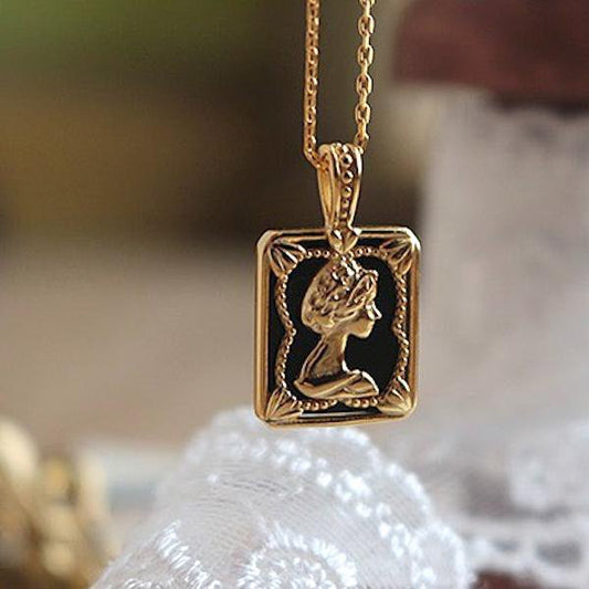 Queen Portrait Pendant Necklace