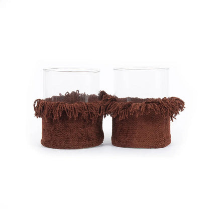 The Oh My Gee Candle Holder - Burgundy Velvet - L